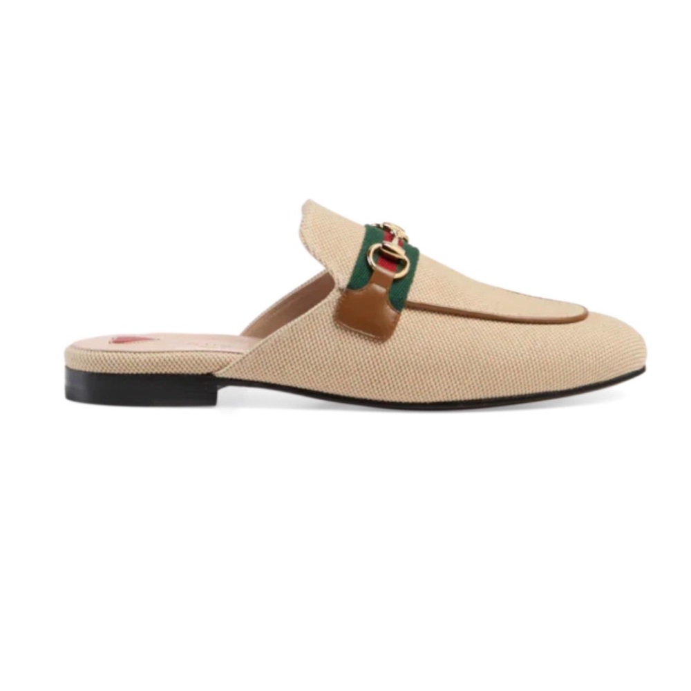Gucci Princetown Canvas Slippers/Loafers